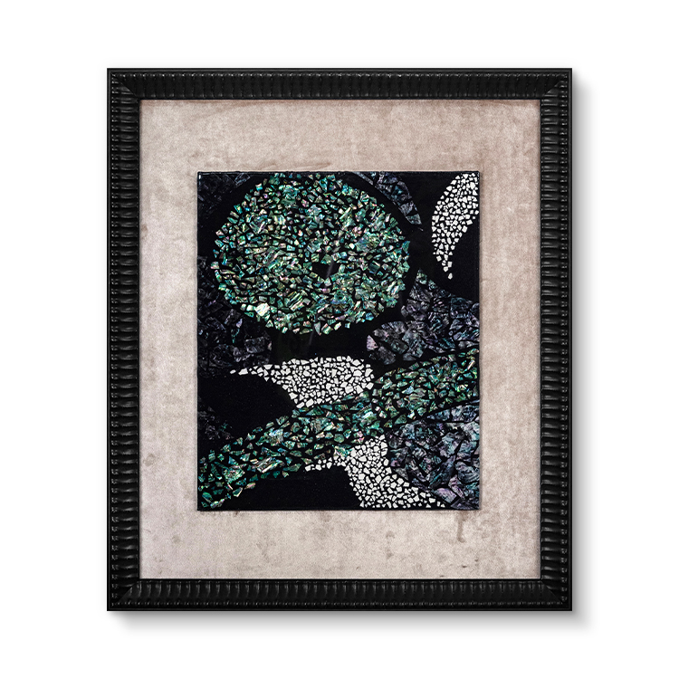  Customized Mother-of-pearl Wall Art Panel Luxury Handmade Textured Hanging Painting for High-end Interior Design