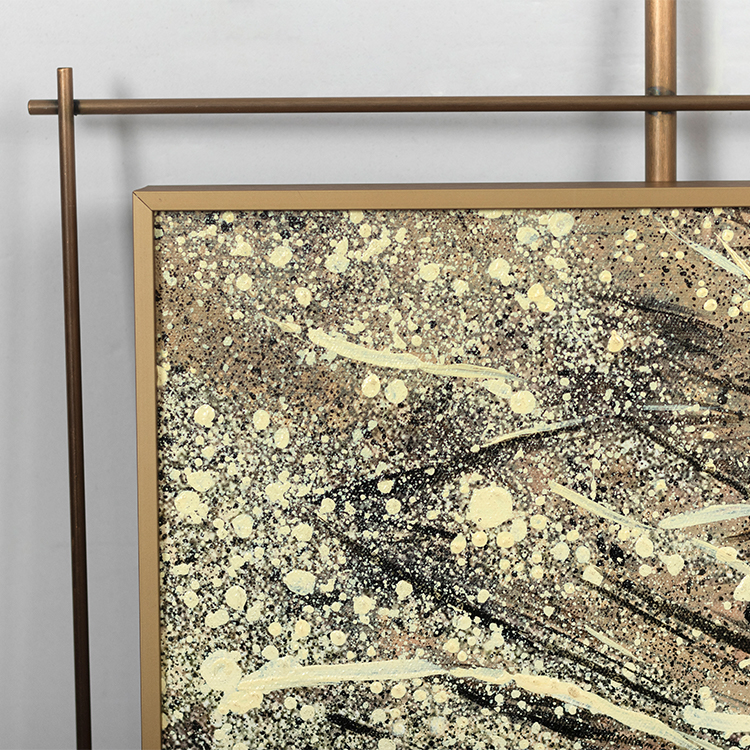 TY 3D Textured Stainless Steel Framed Wall Art Panel Custom Suppport Painting for Home Decor