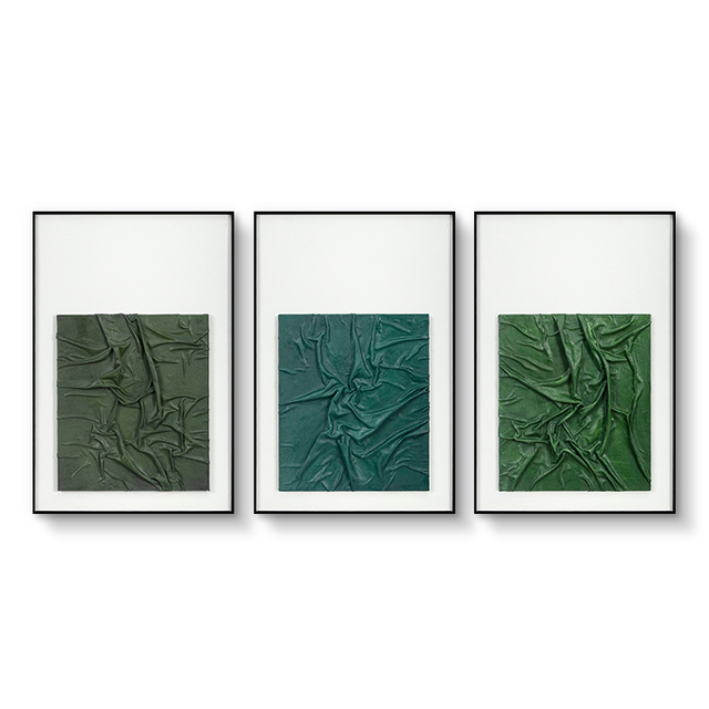 Manufacturer TY Luxury Pleated Fabric Home Decor Hand-paint Wall Art High Quality for High-end Interior Design Custom Support