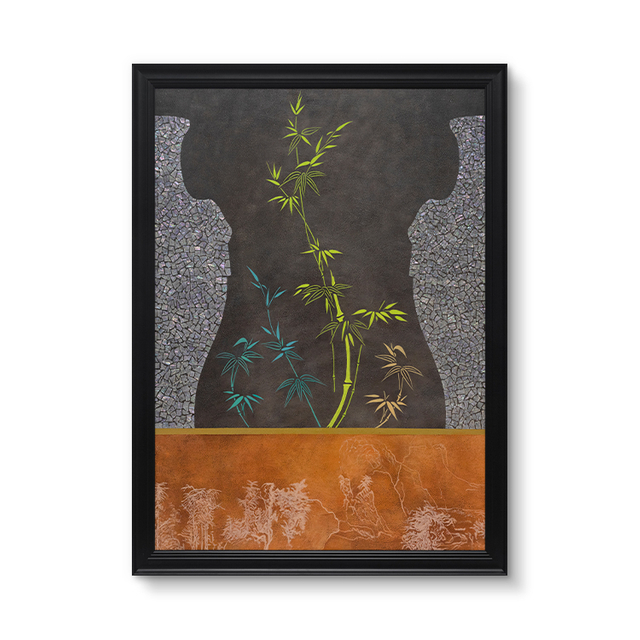  TY ART Hand-painted Wall Art Panel Home Decor with Mother-of- Pearl for Interior Design Custom Support