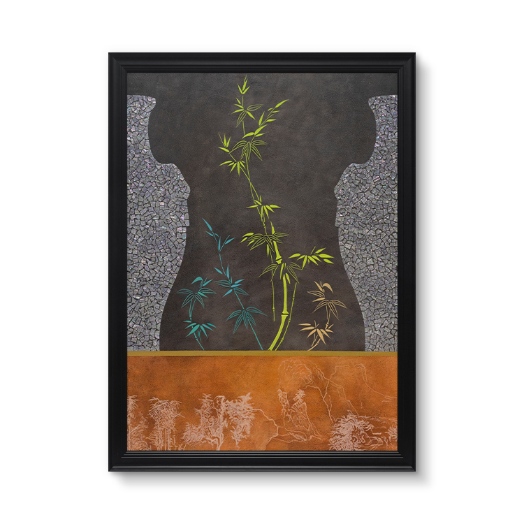  TY ART Hand-painted Wall Art Panel Home Decor with Mother-of- Pearl for Interior Design Custom Support