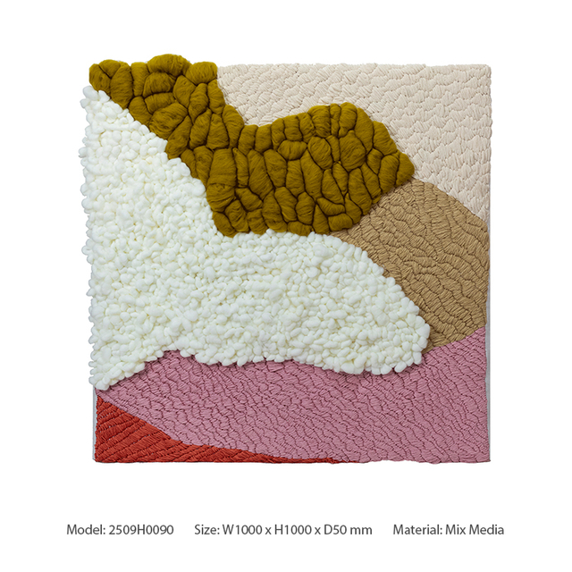  TY ART SPACE Handmade Rope & Fabric Weaving Wall Art Panel Home Decor for High-end Hotel Villa Interior Design Custom Support