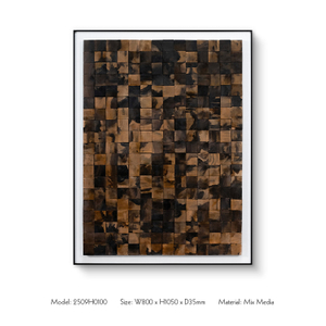  TY ART SPACE Colored Handmade Wood Blocks Wall Art Panel Home Decor for High-end Hotel Villa Interior Design Custom Support