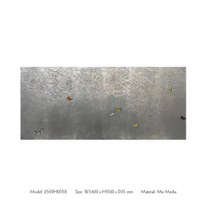  TY ART SPACE Texture Liquid Metal Handmade Painting Wall Art Panel Home Decor for High-end Hotel Villa Interior Design Custom Support