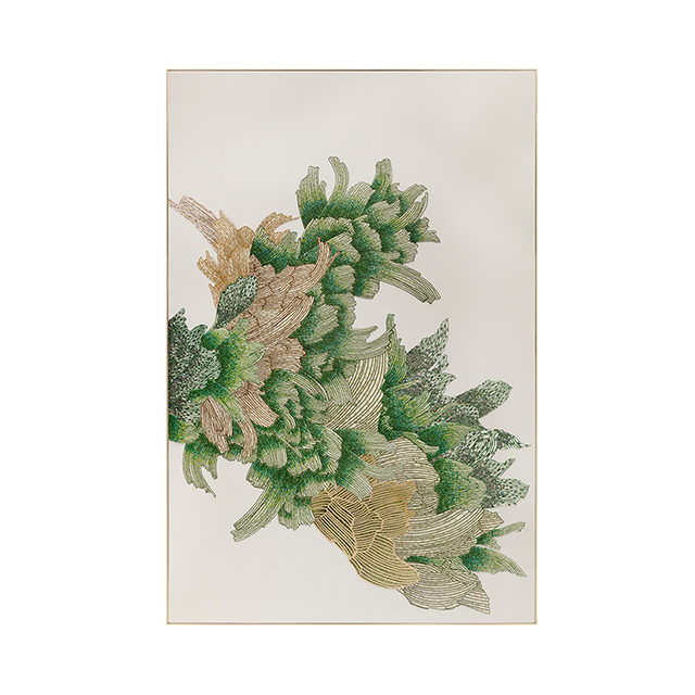  TY ART SPACE Luxury 3D Painting Wall Art Panel with Crystal & Beads Home Decor for High-end Hotel Villa Interior Design Custom Support