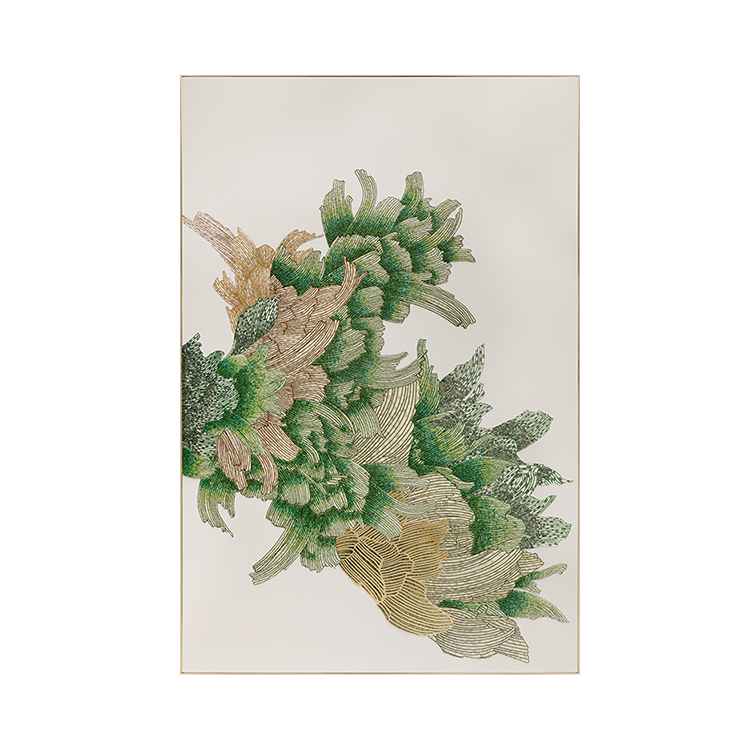  TY ART SPACE Luxury 3D Painting Wall Art Panel with Crystal & Beads Home Decor for High-end Hotel Villa Interior Design Custom Support