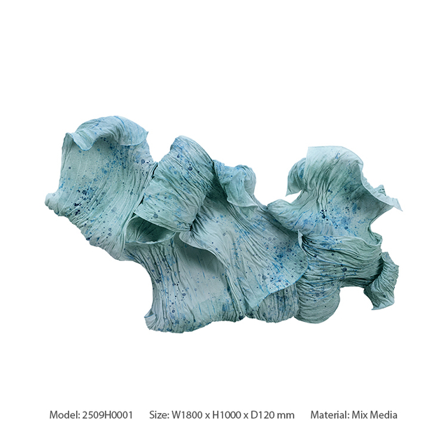  TY ART SPACE Handmade 3D Fabric/Paper Installation Wall Art Panel Home Decor for High-end Hotel Villa Interior Design Custom Support