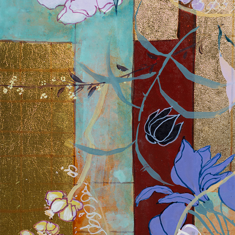  TY ART SPACE Textured Hand-painted Wall Art Panel with Leather Base & Gold Foil Home Decor for High-end Hotel Villa Interior Design Custom Support