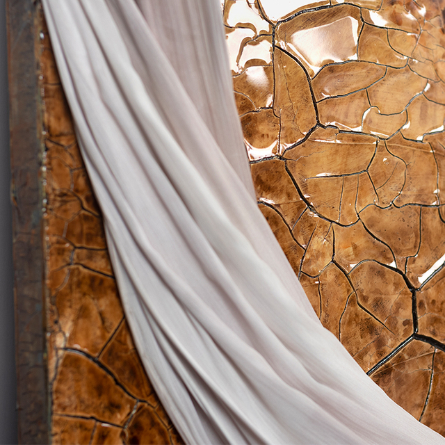 TY 3D Textured Wall Art Panel Fabric Modeling Custom Suppport Cracking Painting for Home Decor