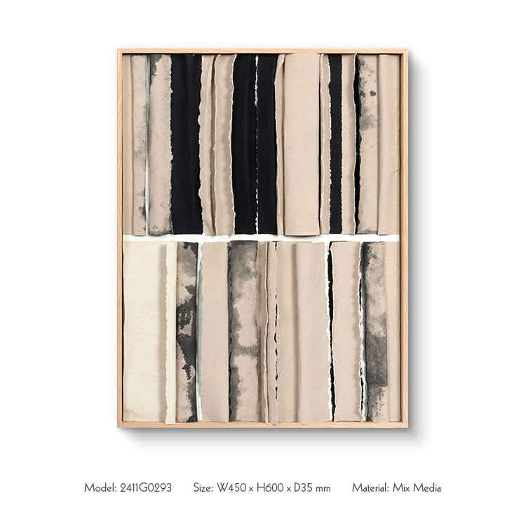  TY ART Textured Acrylic Paper Collaging and Modeling Wall Art Waterproof Home Decor with Wooden Frame for High-end Interior Design Custom Support