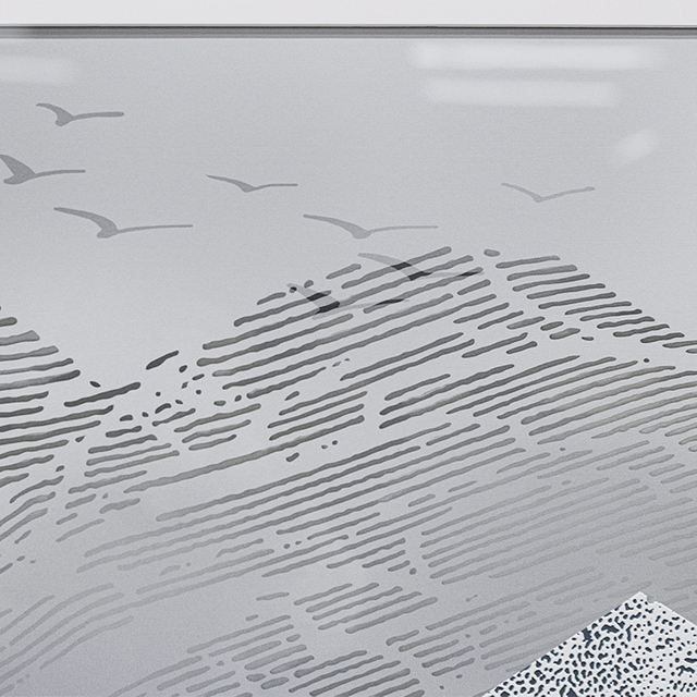  TY ART 3D Textured Printing Covered Hand-paint Framed Home Decor with Beige CardBoard for Interior Design