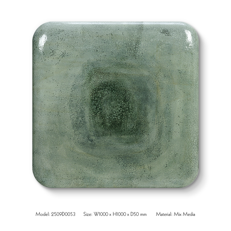 TY ART SPACE Handmade Wood Carving Wall Art Panel with Resin Covered Cracking Effect Home Decor for High-end Hotel Villa Interior Design Custom Support