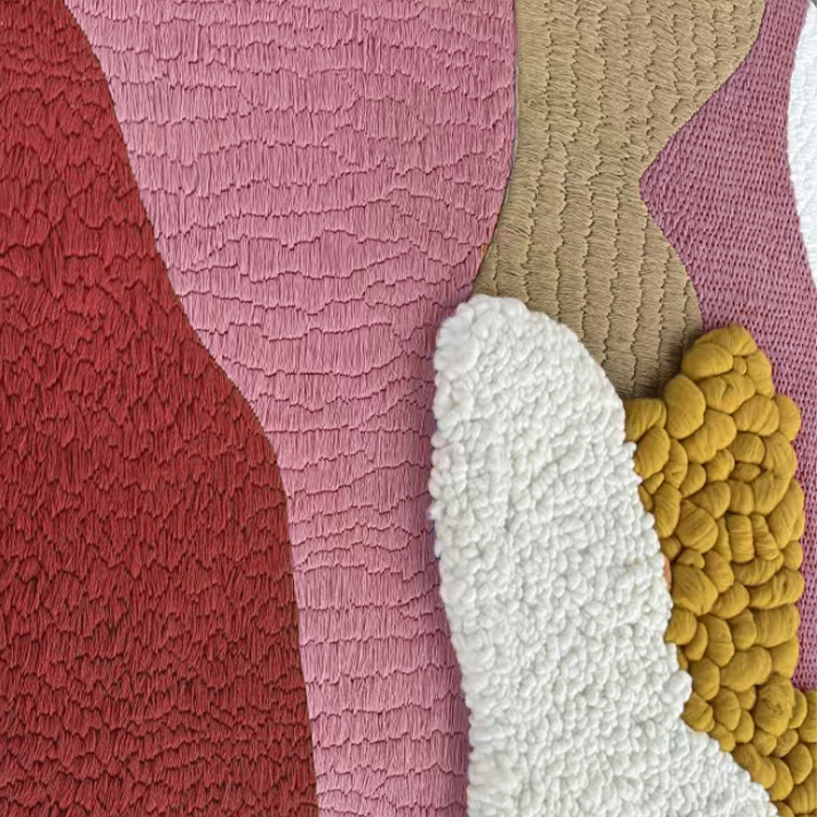  TY ART SPACE Handmade Rope & Fabric Weaving Wall Art Panel Home Decor for High-end Hotel Villa Interior Design Custom Support