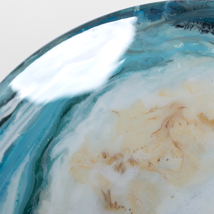  TY ART SPACE Luxury Hand-painted Wall Art Panel Covered with Resin Home Decor for High-end Hotel Interior Design Custom Support