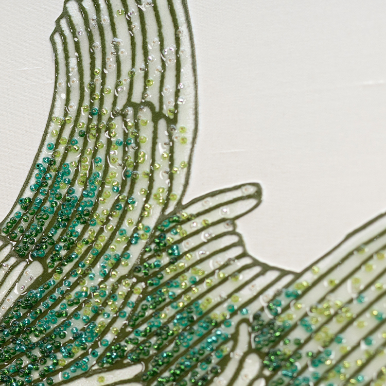  TY ART SPACE Luxury 3D Painting Wall Art Panel with Crystal & Beads Home Decor for High-end Hotel Villa Interior Design Custom Support