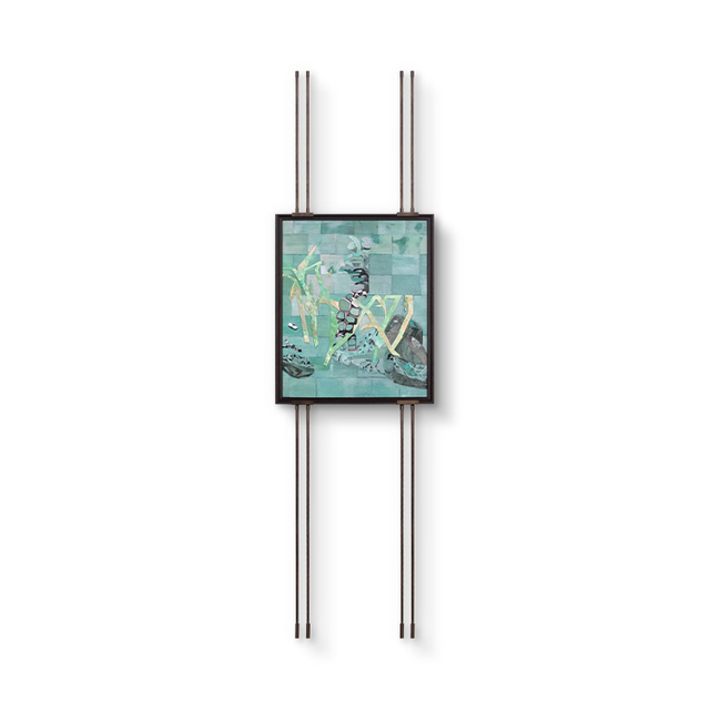 Stainless Steel Framed Wall Art Luxury Handmade Textured Painting High Quality for High-end Interior Design