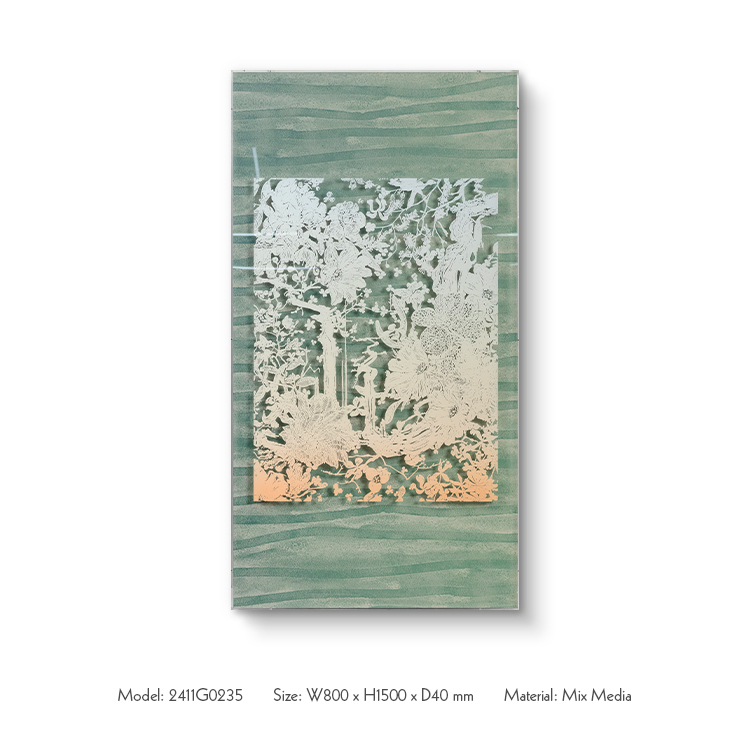 TY Luxury Acrylic UV Papper Cutting Home Decor Textured Fabric Wall Art High Quality for High-end Interior Design Custom Support