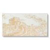 Handmade Paintings Handmade Paintings White Fabric Based Home Decor with Gold Foil for Interior Design