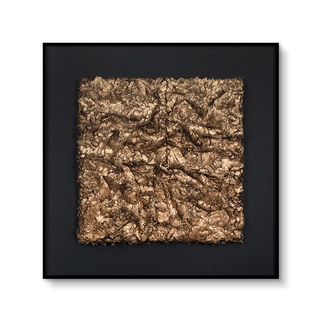 Manyfacturer Pleated Fabric Wall Art with Black Leather Base for Interior Home Decor Custom Support