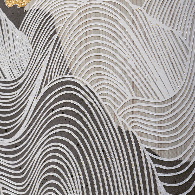  TY ART SPACE Handmade Textured Hand-painted Painting with Sandstone & Metal Wire Home Decor for High-end Hotel Villa Interior Design Custom Support