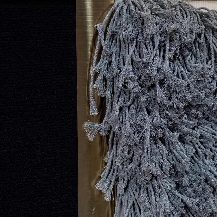 TY ART SPACE Hand-painted Fabric Weaving Wall Art Panel with Metal & Wood Luxury Home Decor for High-end Hotel Villa Interior Design Custom Support