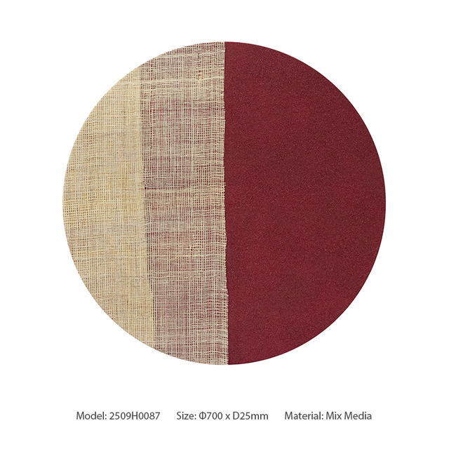  TY ART SPACE Handmade Fabric Weaving Wall Art Panel Home Decor for High-end Hotel Villa Interior Design Custom Support