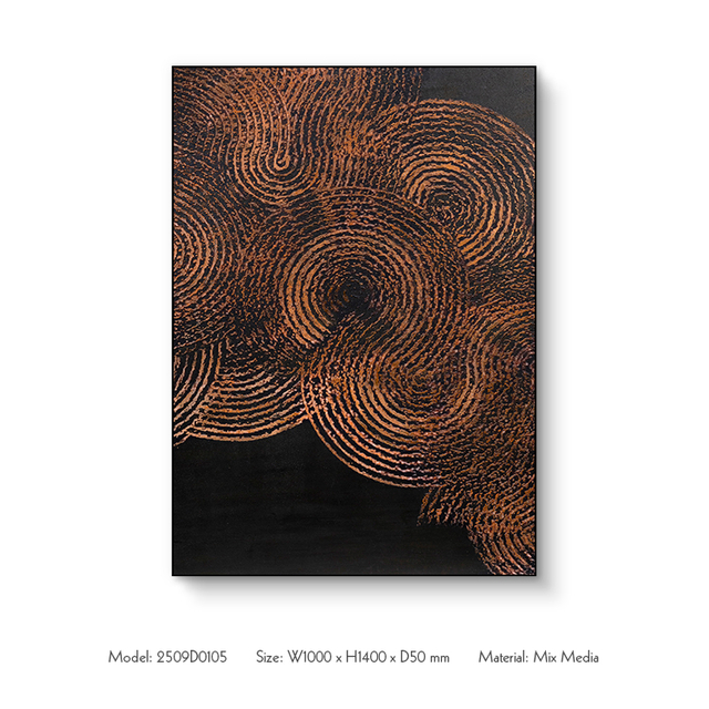  TY ART SPACE Textured Hand-painted Wall Art Panel Home Decor for High-end Hotel Villa Interior Design Custom Support