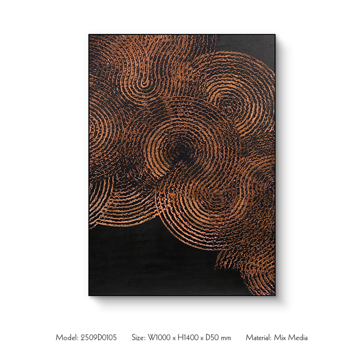  TY ART SPACE Textured Hand-painted Wall Art Panel Home Decor for High-end Hotel Villa Interior Design Custom Support