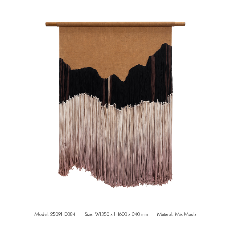  TY ART SPACE Handmade Colored Rope Weaving Wall Art Panel Manufacturer Home Decor Direct Outlet for High-end Hotel Villa Interior Design Custom Support