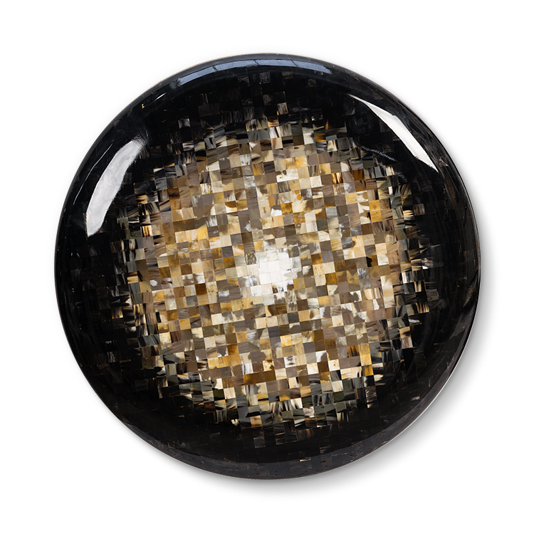  TY ART SPACE Handmade Beef Bone Slices Wall Art Panel with Resin Home Decor for High-end Hotel Villa Interior Design Custom Support