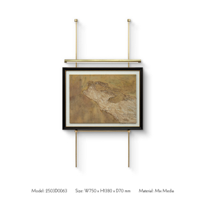  Customized Stainless Steel Framed Wall Art Panel Luxury Handmade Textured Hanging Painting for High-end Interior Design