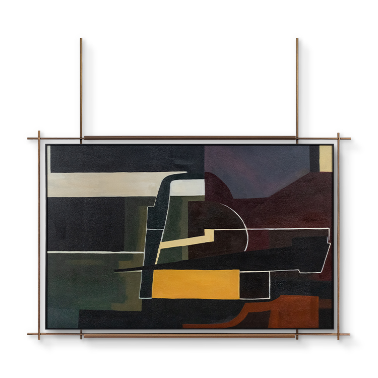 TY ART SPACE Textured Handmade Painting Wall Art High-End Aluminum Frame Home Decor for Interior Design Custom Support