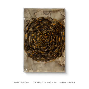  TY ART Manufacturer Irregular Shaped Board with Fabric Hand-paint Home Decor with Resin for Interior Design