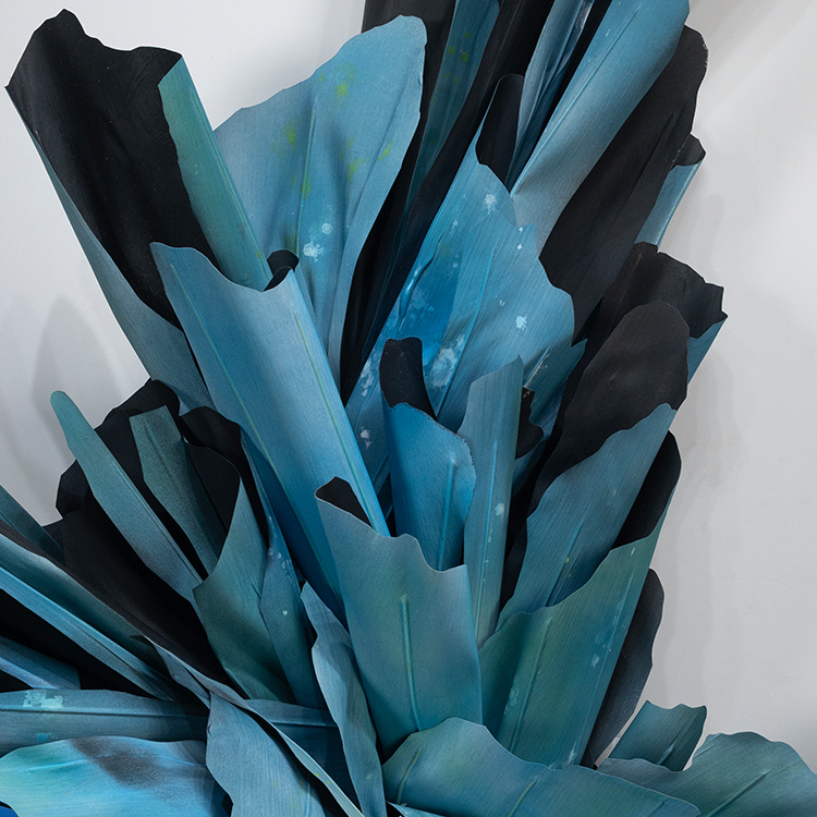 TY ART SPACE Hand-painted Paper Modeling Installation Wall Art Panel Luxury Home Decor for High-end Hotel Villa Interior Design Custom Support