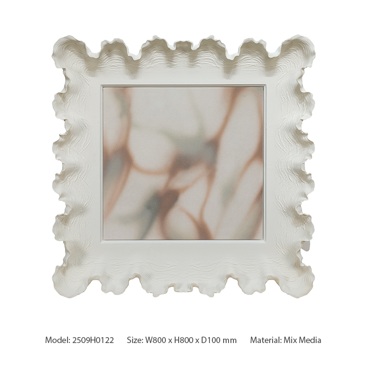 TY ART SPACE Handmade Painting with Irregular Frame​ Wall Art Panel Home Decor for High-end Hotel Villa Interior Design Custom Support