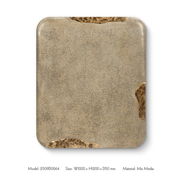  TY ART SPACE Hand-painted Wood Carving Wall Art Painting Cracking Textured Home Decor for High-end Hotel Villa Interior Design Custom Support