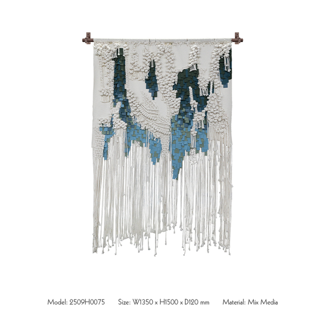  TY ART SPACE Handmade Fabric Weaving Home Decor Direct Outlet for High-end Hotel Villa Interior Design Custom Support