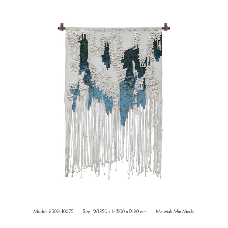  TY ART SPACE Handmade Fabric Weaving Home Decor Direct Outlet for High-end Hotel Villa Interior Design Custom Support