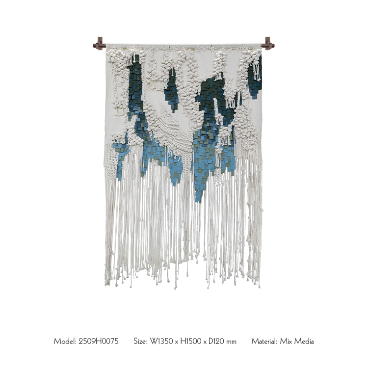  TY ART SPACE Handmade Fabric Weaving Home Decor Direct Outlet for High-end Hotel Villa Interior Design Custom Support