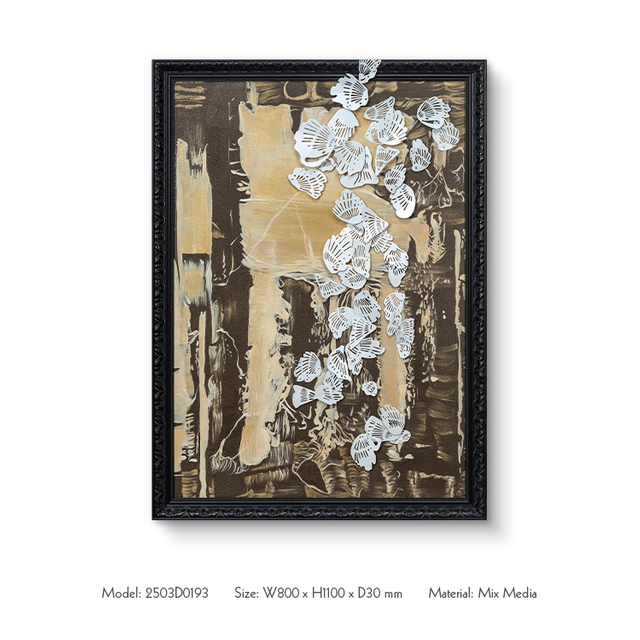 TY High Quality Fabric Collaging Wall Art Panel Handmade Painting + Metal Coloring with Lac Home Decor Custom Support for Interior Design 