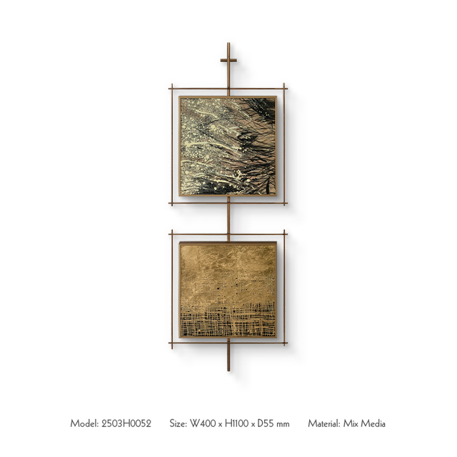 Luxury 3D Stainless Steel Framed Painting Set Wall Art Panel High Quality Home Decor for Interior Design Livingroom Bedroom