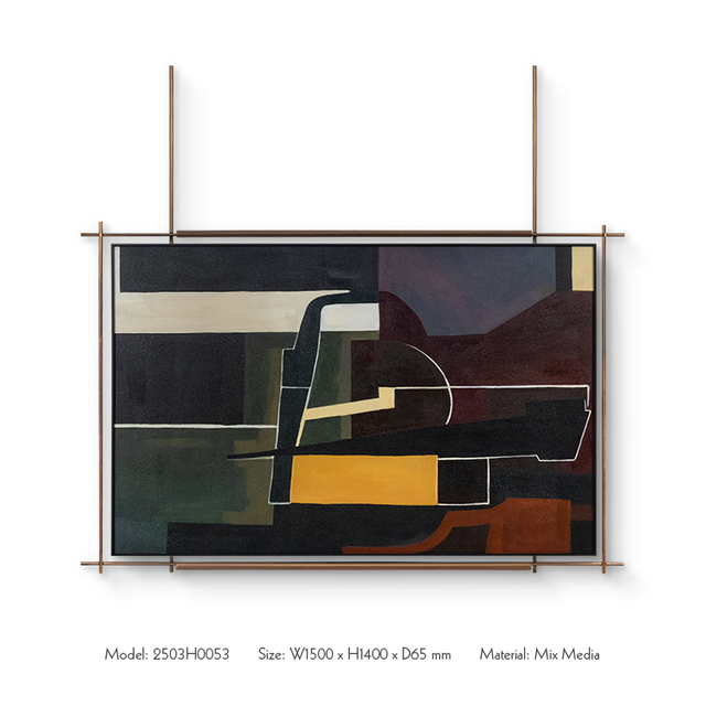 TY ART SPACE Textured Handmade Painting Wall Art High-End Aluminum Frame Home Decor for Interior Design Custom Support