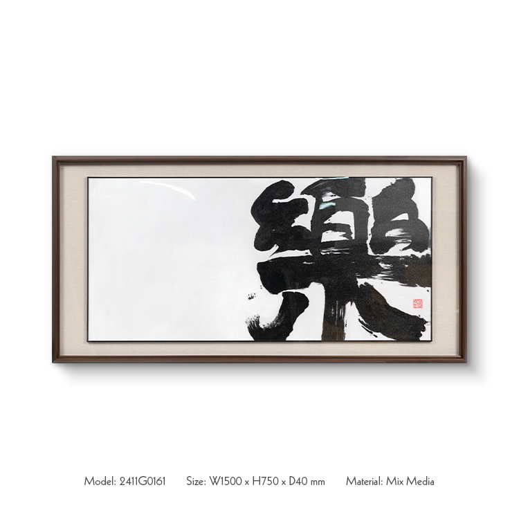  TY ART SPACE Hand-painted Home Decor High Quality Ink-wash Painting Wall Art for High-end Interior Design with Acrylic Cover Custom Support