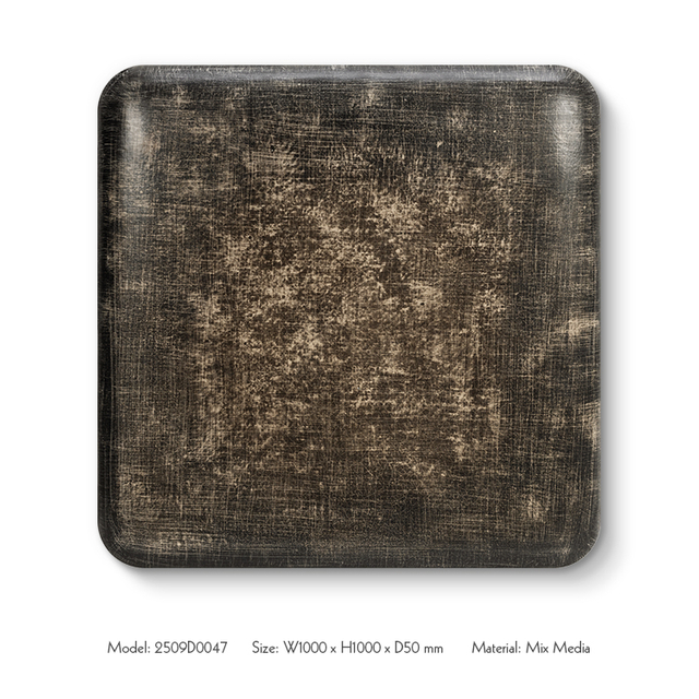 TY ART SPACE Vintage Hand-painted Wood Carving Wall Art Panel Home Decor for High-end Hotel Villa Interior Design Custom Support