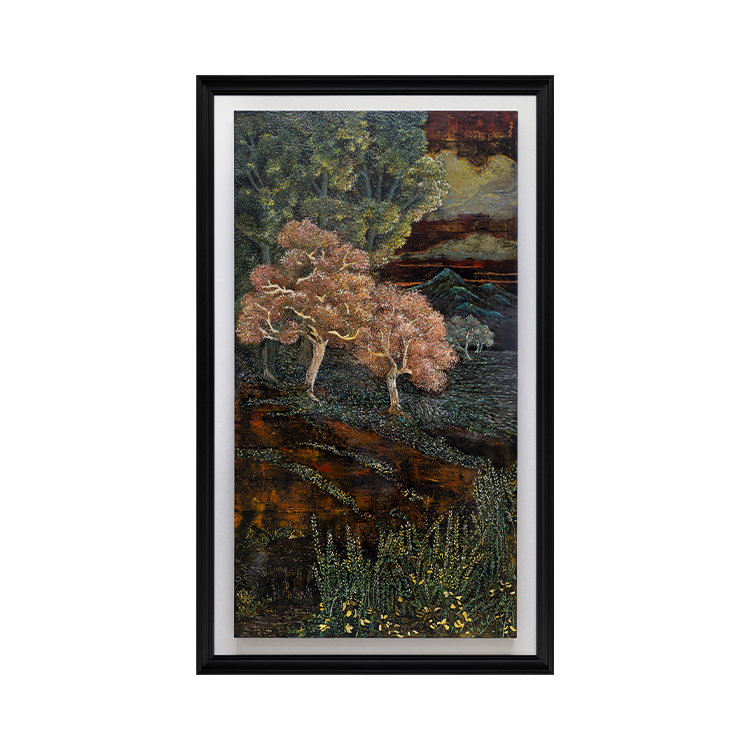  TY ART SPACE Handmade Lacquer Painting Wall Art Panel Home Decor for High-end Hotel Villa Interior Design Custom Support