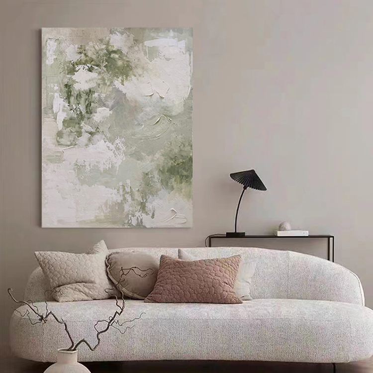 Hand-painted oil painting wabi-Sabi bamboo home decor living room high-end hanging picture porch simple gallery office wall art