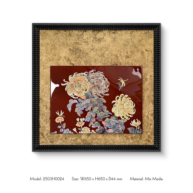 Luxe Mother-of-pearl Wall Art Hot Seller Handmade Painting Custom Support for High-end Interior Design