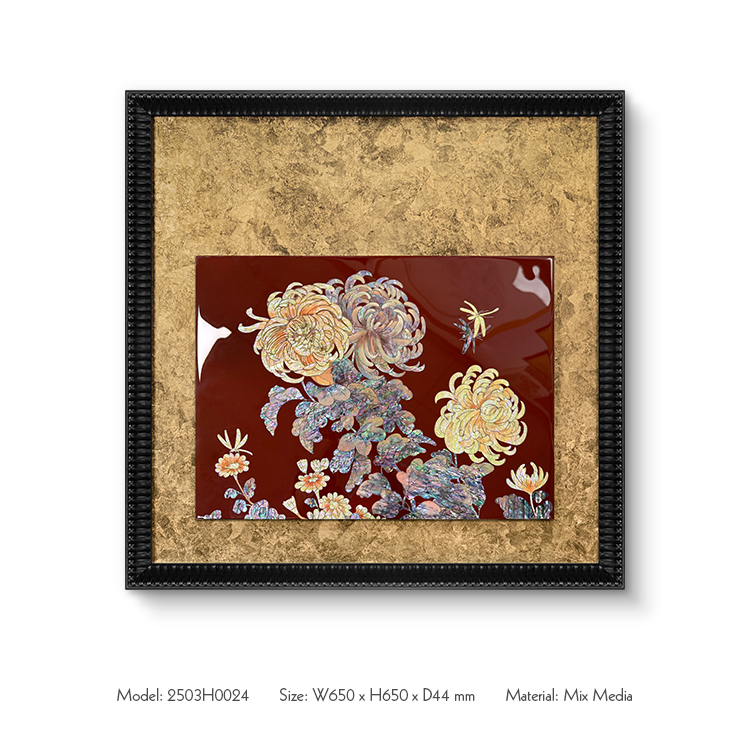 Luxe Mother-of-pearl Wall Art Hot Seller Handmade Painting Custom Support for High-end Interior Design