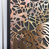 TY ART SPACE Handmade High-end Wall Art Metal Frame with Light Home Decor Bamboo Silk Fabric UV Metal Carving Custom Support 