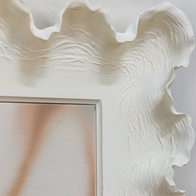 TY ART SPACE Handmade Painting with Irregular Frame​ Wall Art Panel Home Decor for High-end Hotel Villa Interior Design Custom Support